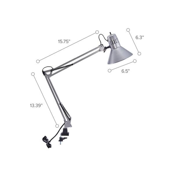 Bostitch LED Swing Arm Desk Lamp, Clamp Mount, 36" Reach with Multi